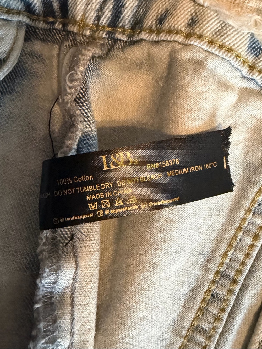 Kids Distressed Denim Jacket with Rose Gold Sequin Accents - Picture 4 of 4